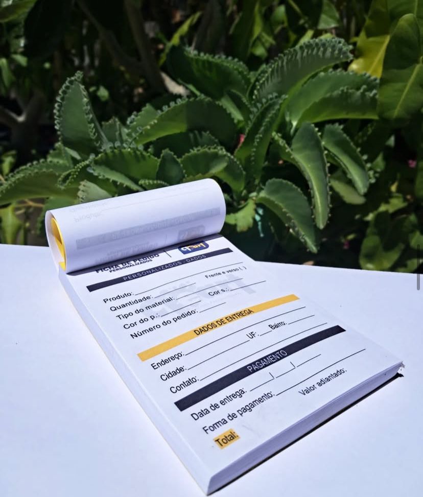 Blocos De Pedidos Personalizado