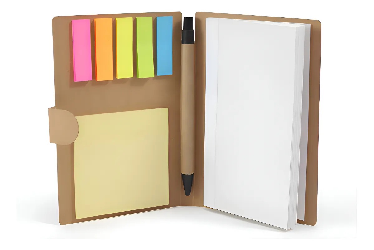 Bloco De Anotações Ecológico Com Caneta