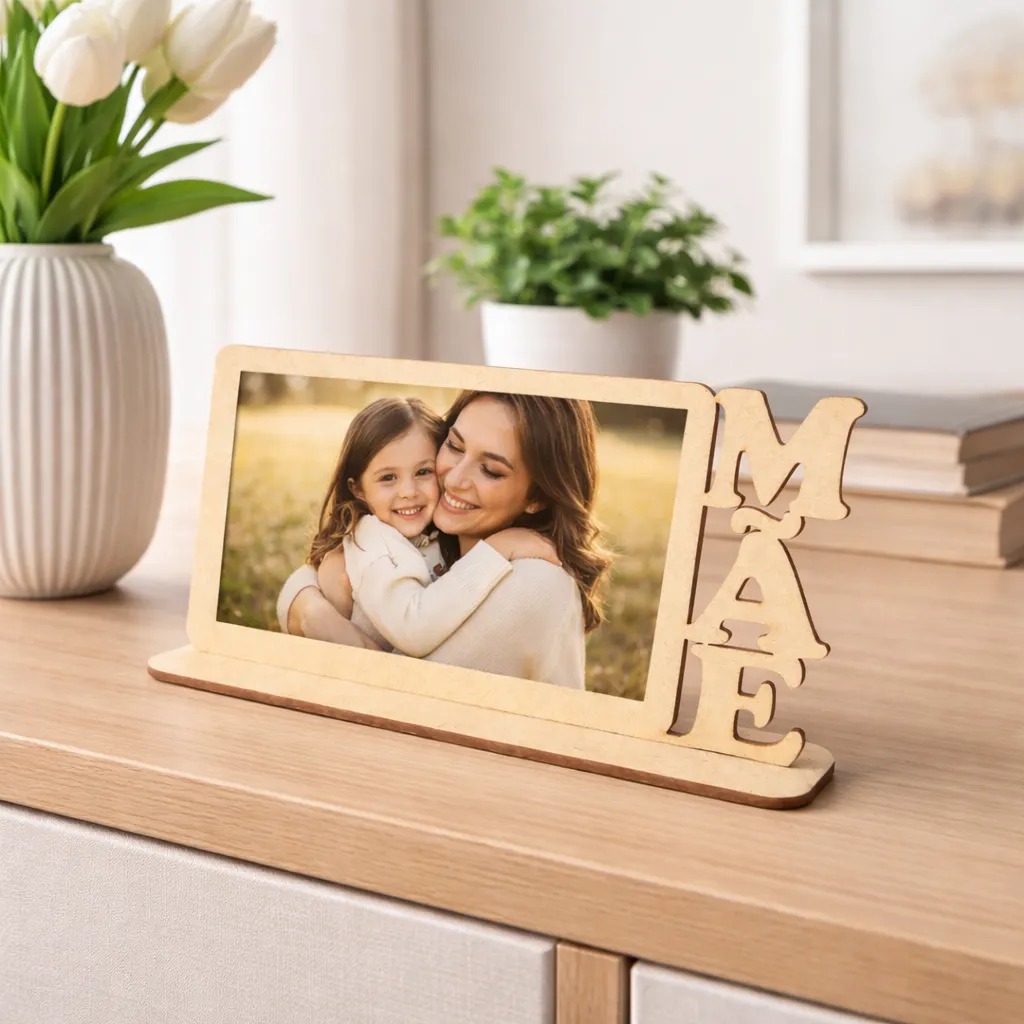 Porta Retratos Dia Das Mães Família Personalizado Mdf