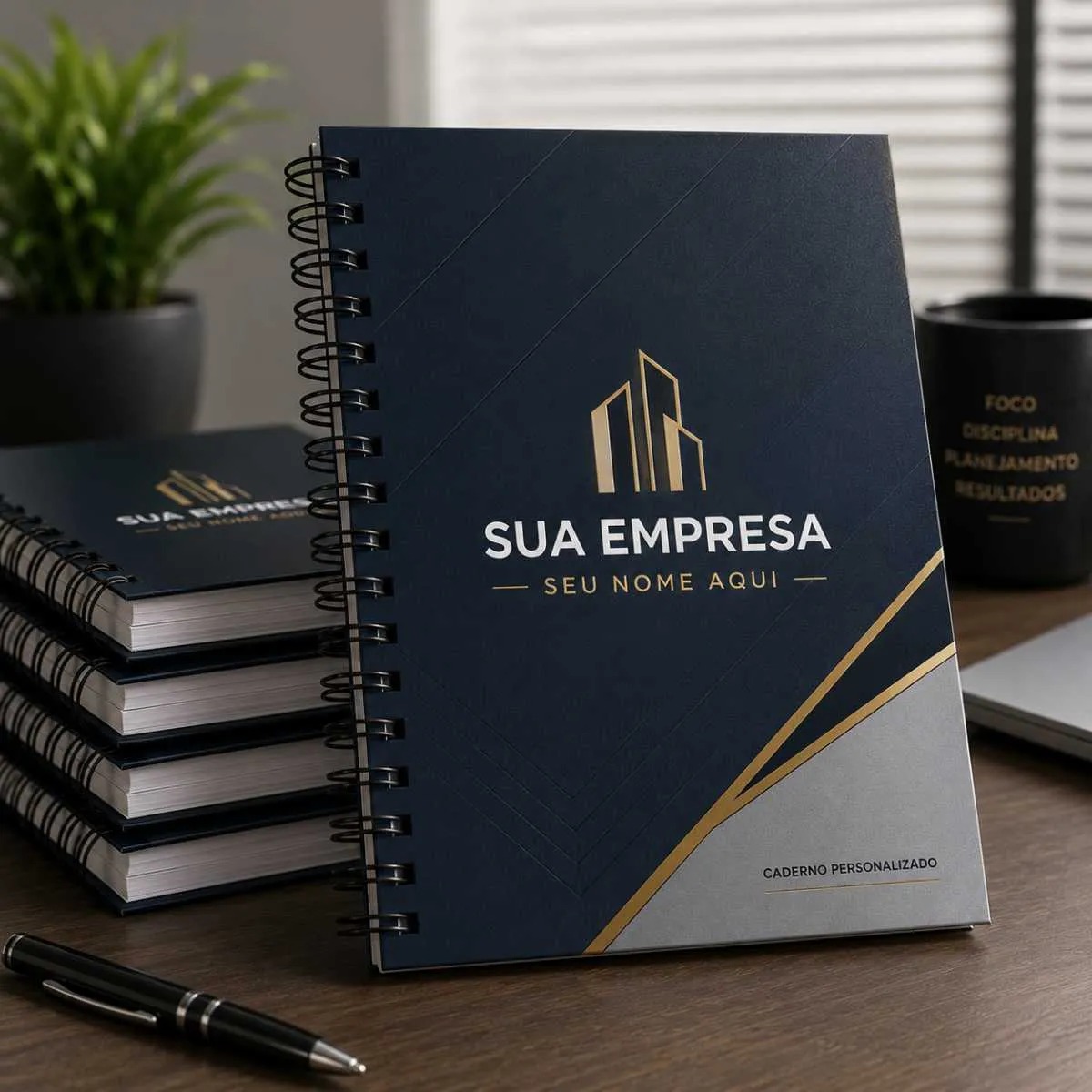Cadernos Para Empresas Brinde Personalizado Logo A5 15×21